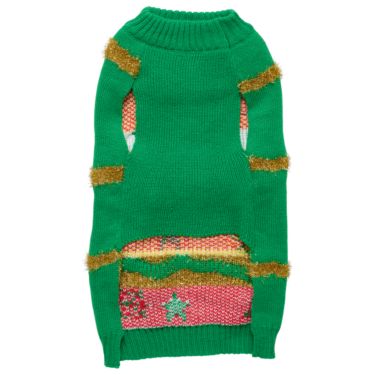 slide 2 of 7, Meijer Mjr Hly Pet Ugly Xmas Sweater Green Lg, 1 ct