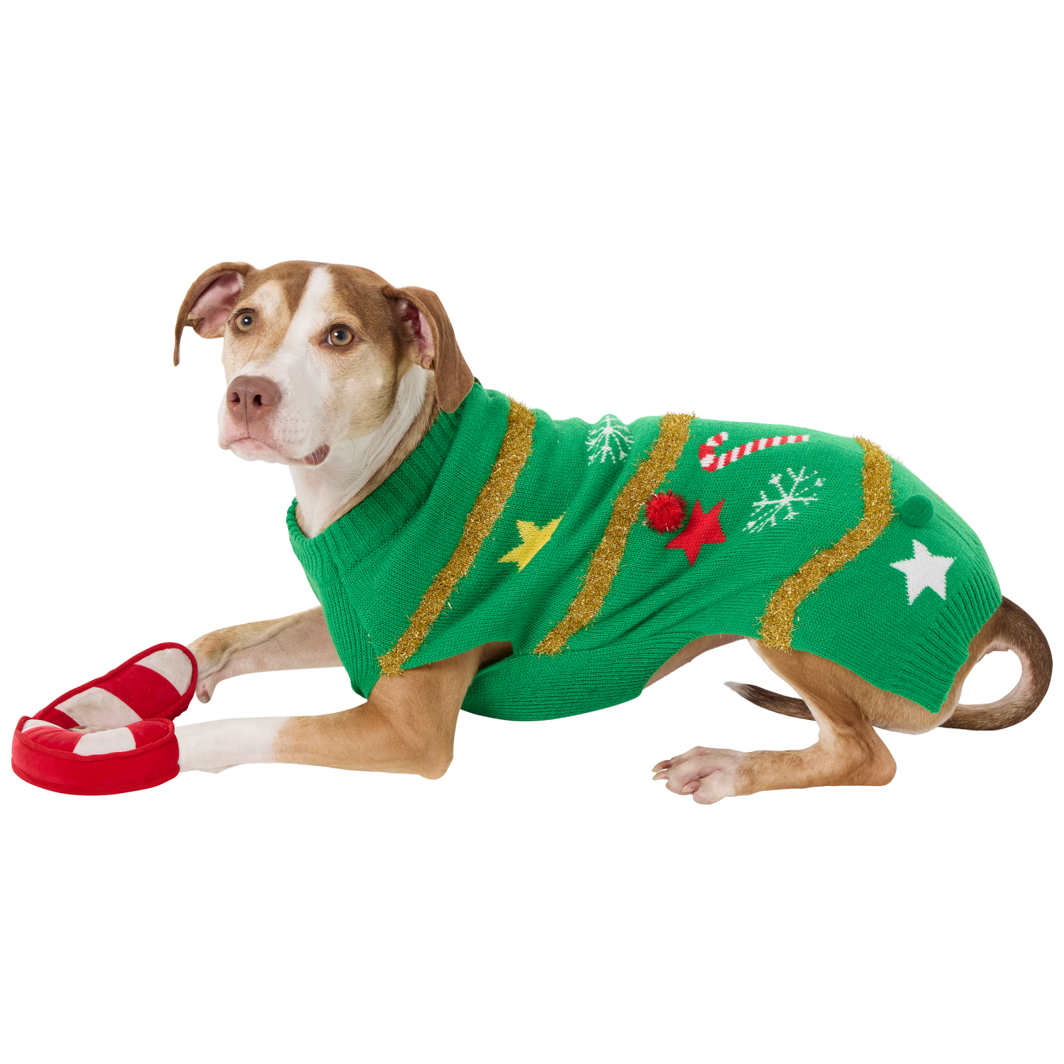 slide 4 of 7, Meijer Mjr Hly Pet Ugly Xmas Sweater Green Lg, 1 ct