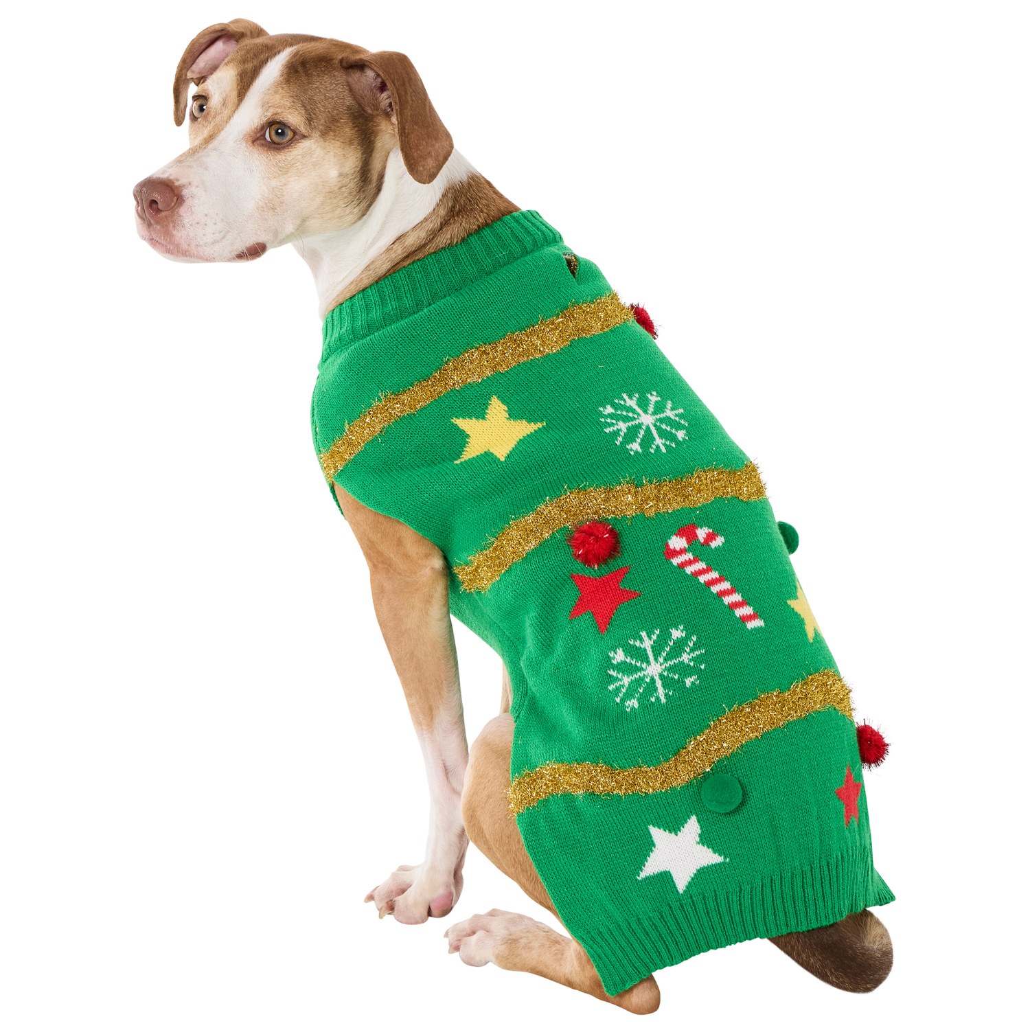 slide 5 of 7, Meijer Mjr Hly Pet Ugly Xmas Sweater Green Lg, 1 ct