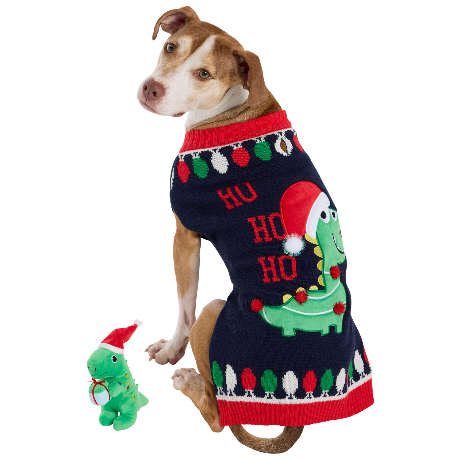 slide 4 of 5, Meijer Mjr Hly Pet Dino Sweater Md, 1 ct