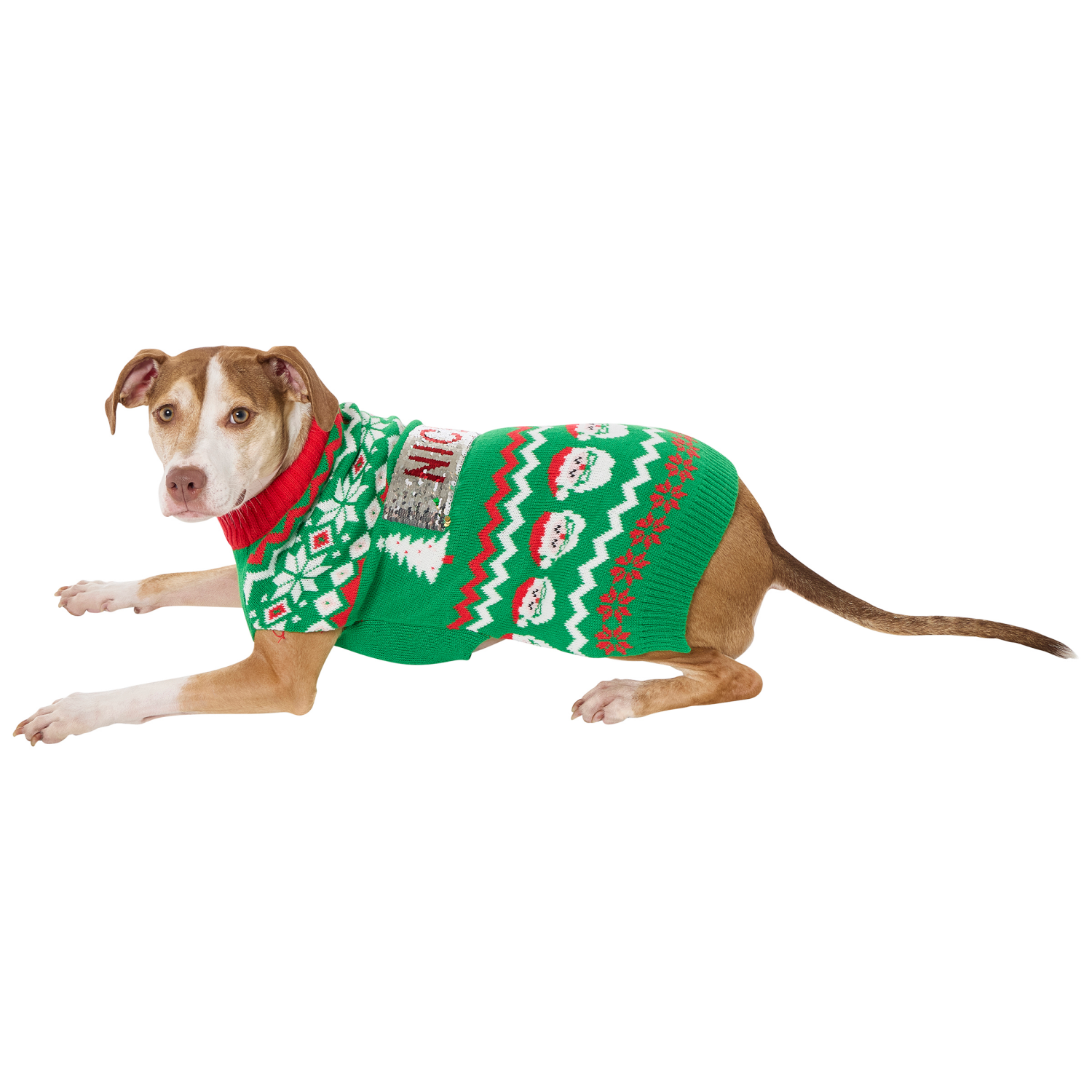 slide 4 of 7, Meijer Mjr Hly Pet Naughty Nice Sweater Md, 1 ct