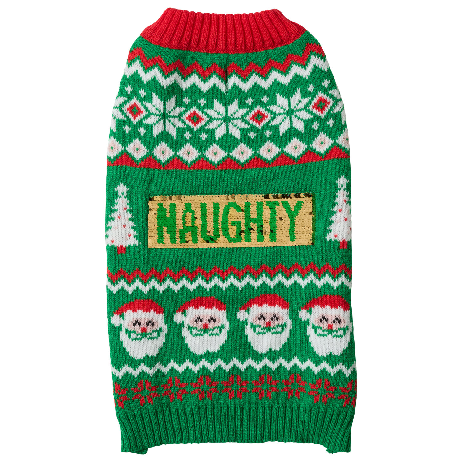 slide 5 of 7, Meijer Mjr Hly Pet Naughty Nice Sweater Md, 1 ct
