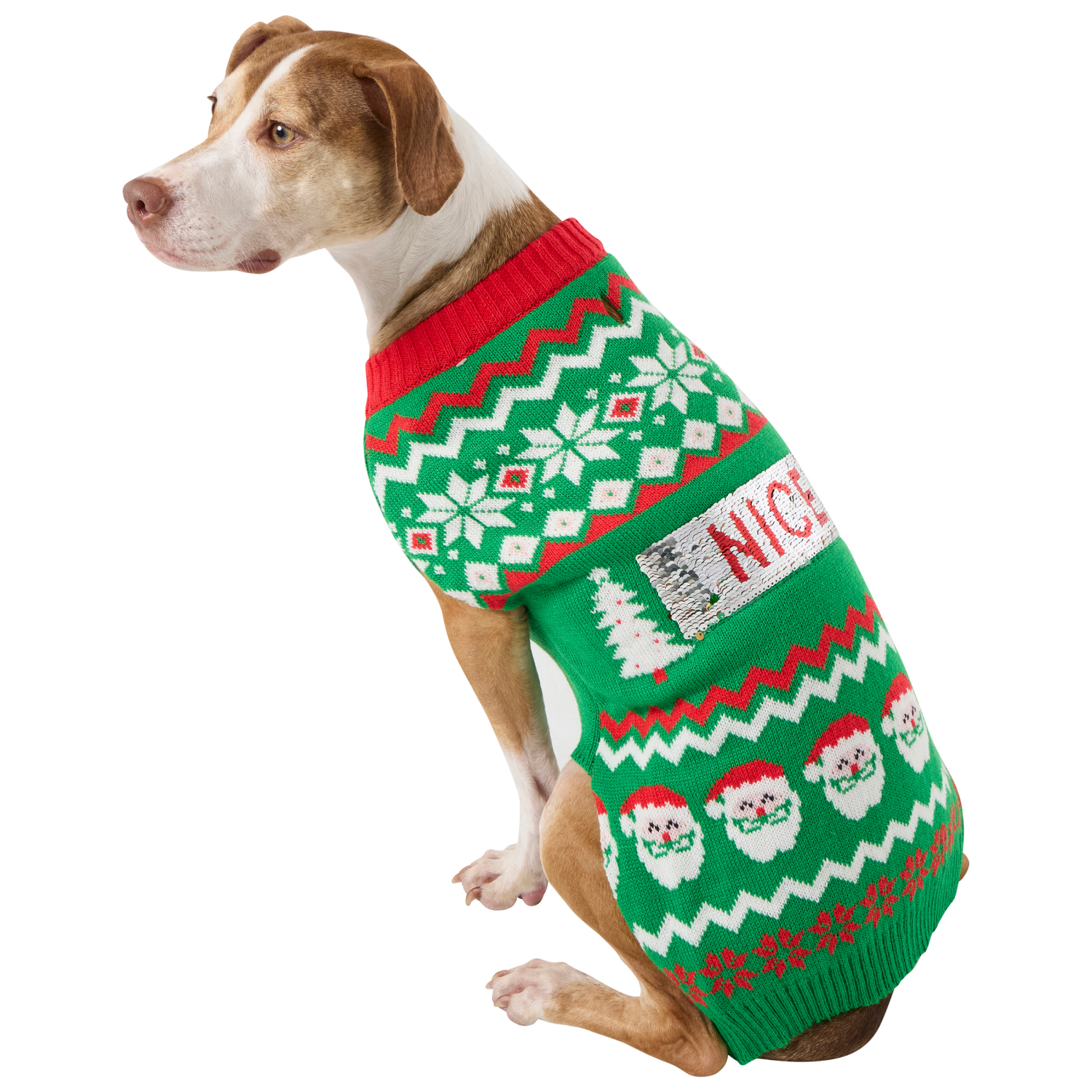 slide 6 of 7, Meijer Mjr Hly Pet Naughty Nice Sweater Md, 1 ct