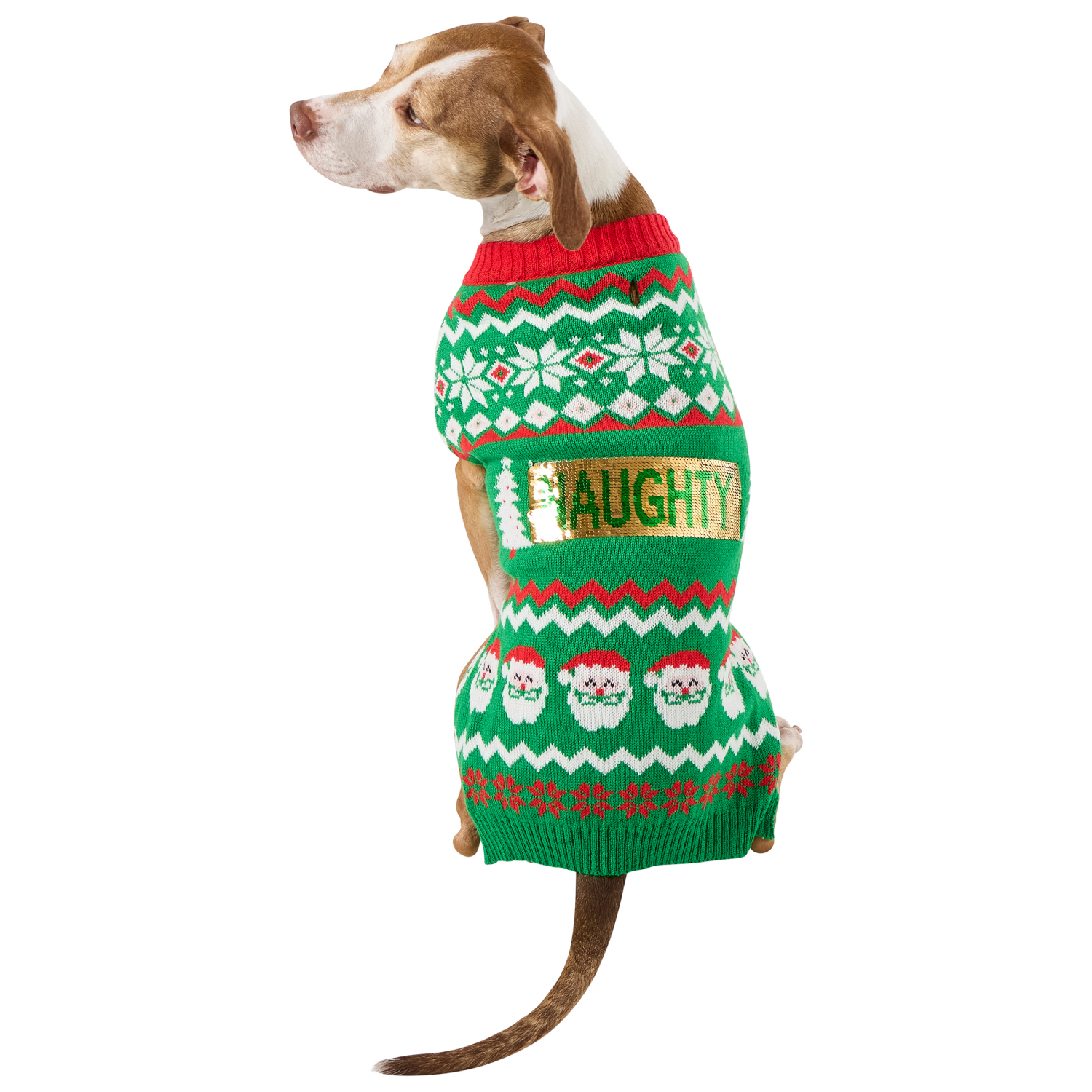 slide 7 of 7, Meijer Mjr Hly Pet Naughty Nice Sweater Md, 1 ct
