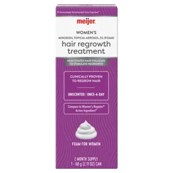 Meijer Hair Regrowth Treatment, Minoxidil 5 Percent (Foam), 2.11oz
