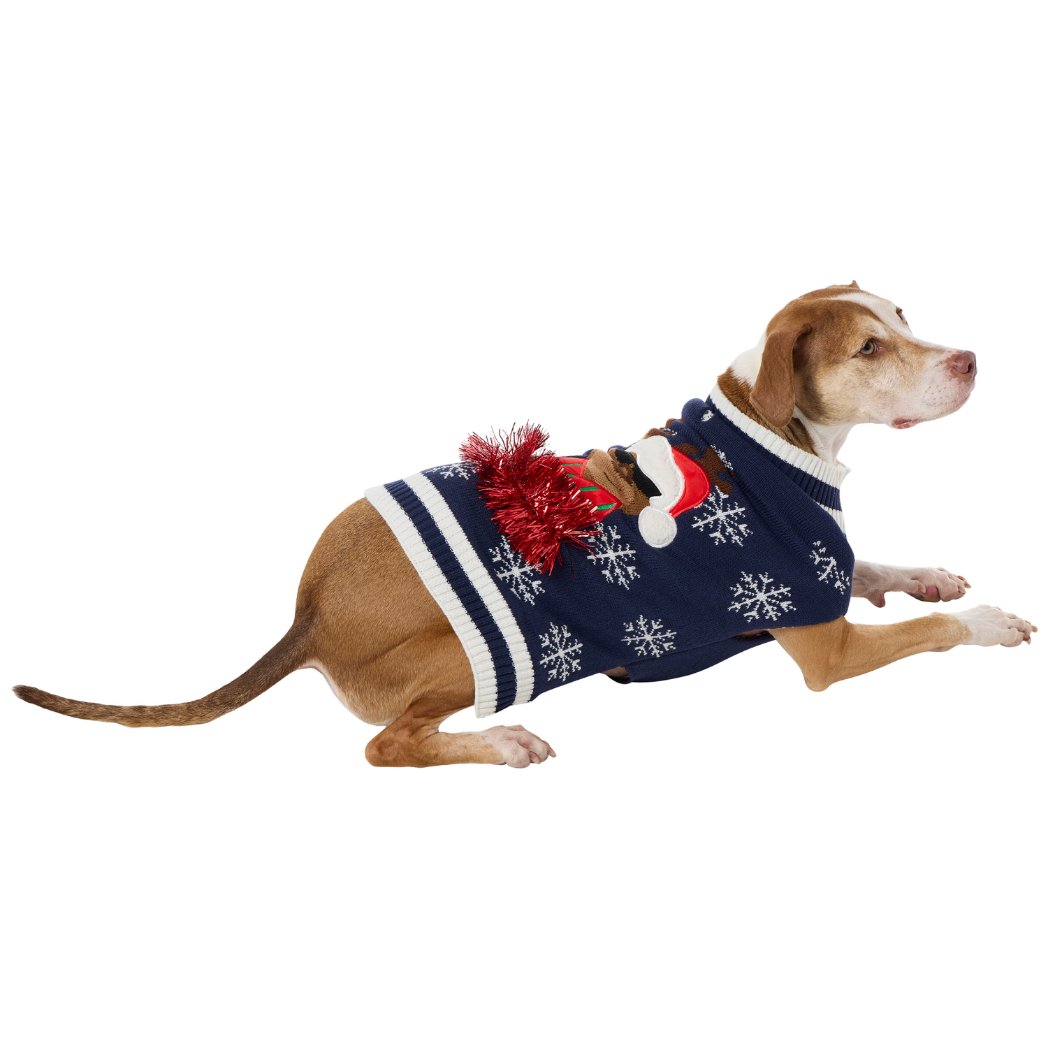 slide 5 of 5, Meijer Mjr Hly Pet Reindeer Sweater Lg, 1 ct