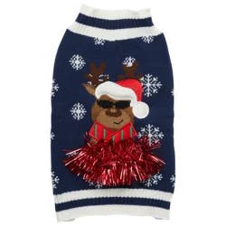 Meijer Mjr Hly Pet Reindeer Sweater Lg