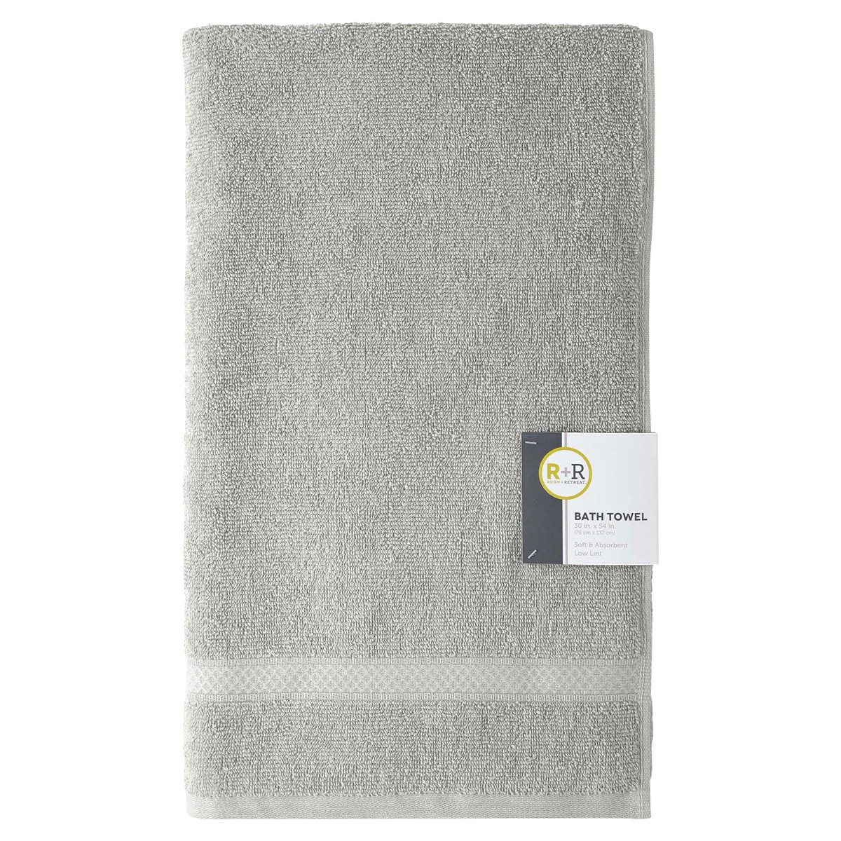 slide 1 of 1, R+R Bath Towel, 30 in x 54 in, Light Gray, 1 ct