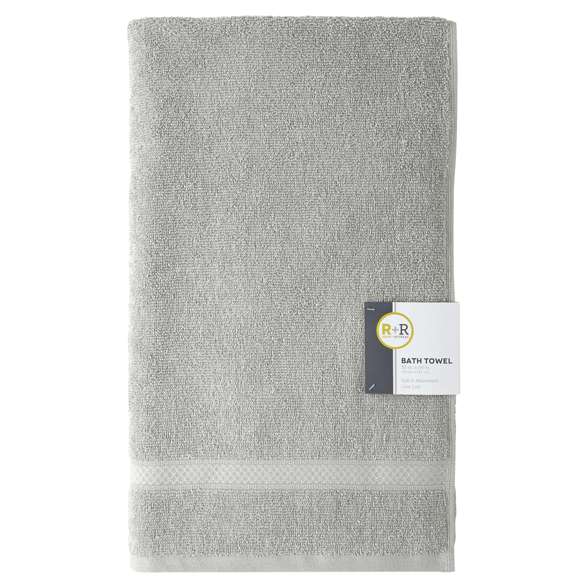 slide 1 of 1, R+R Bath Towel, 30"X54" Light Grey, 1 ct