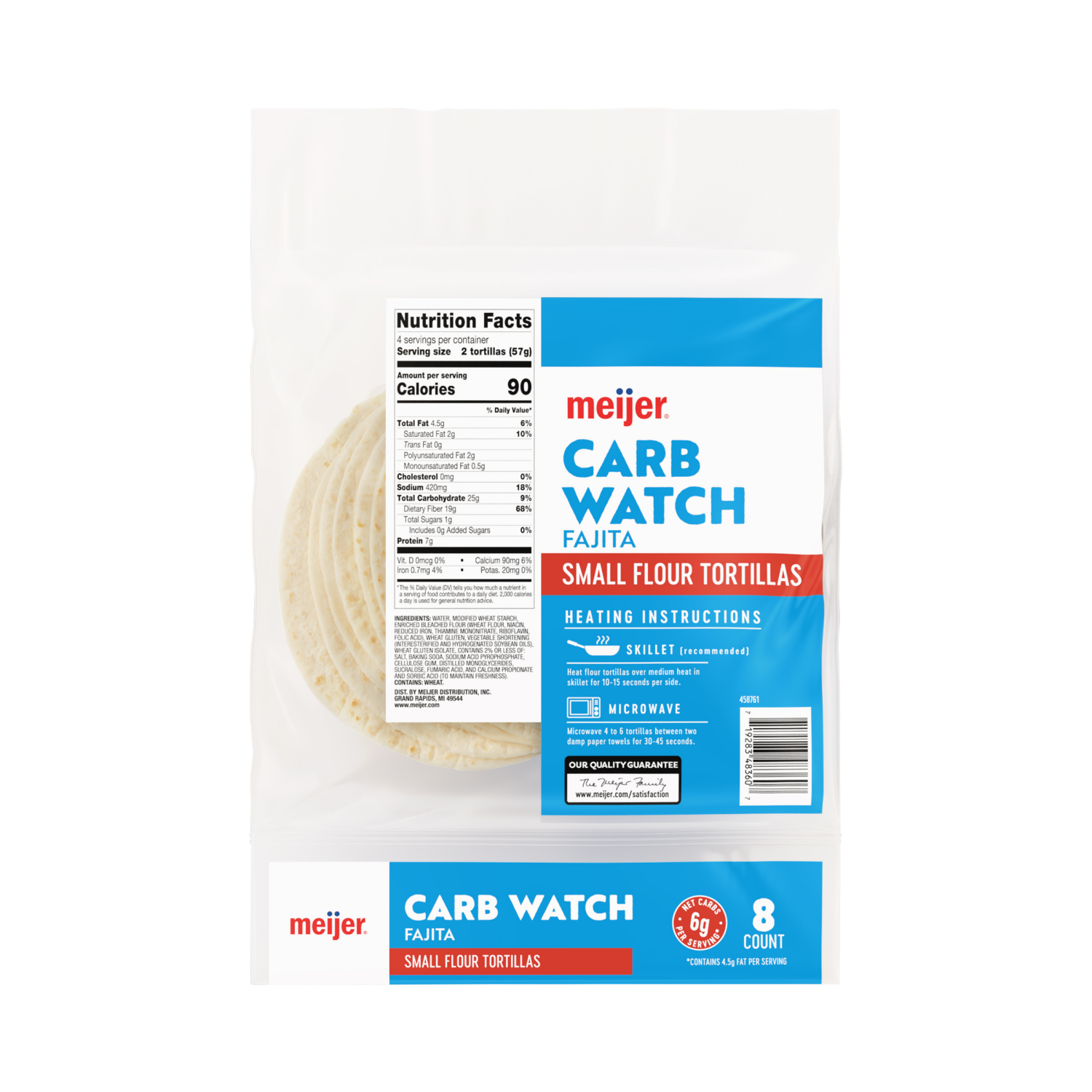slide 2 of 2, Meijer Carb Watch Fajita 8ct/8oz, 8 ct; 8 oz