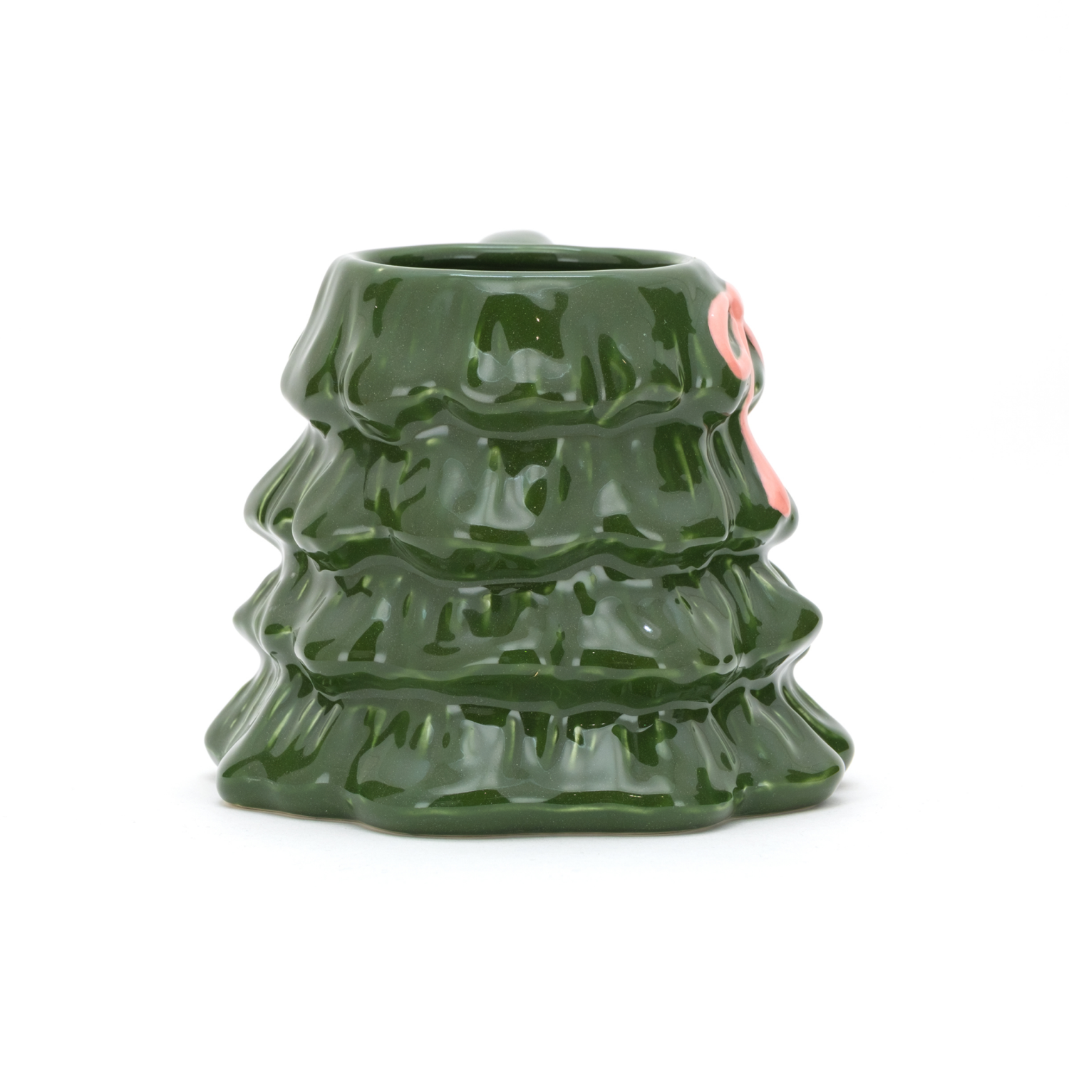 slide 3 of 4, December Home DH EARTHENWARE MUG BOW TREE, 3.625 inh