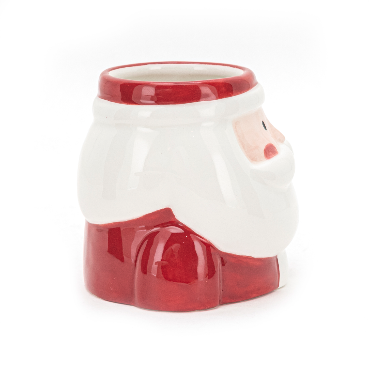 slide 3 of 4, December Home DH EARTHENWARE MUG SANTA, 3.9 inh