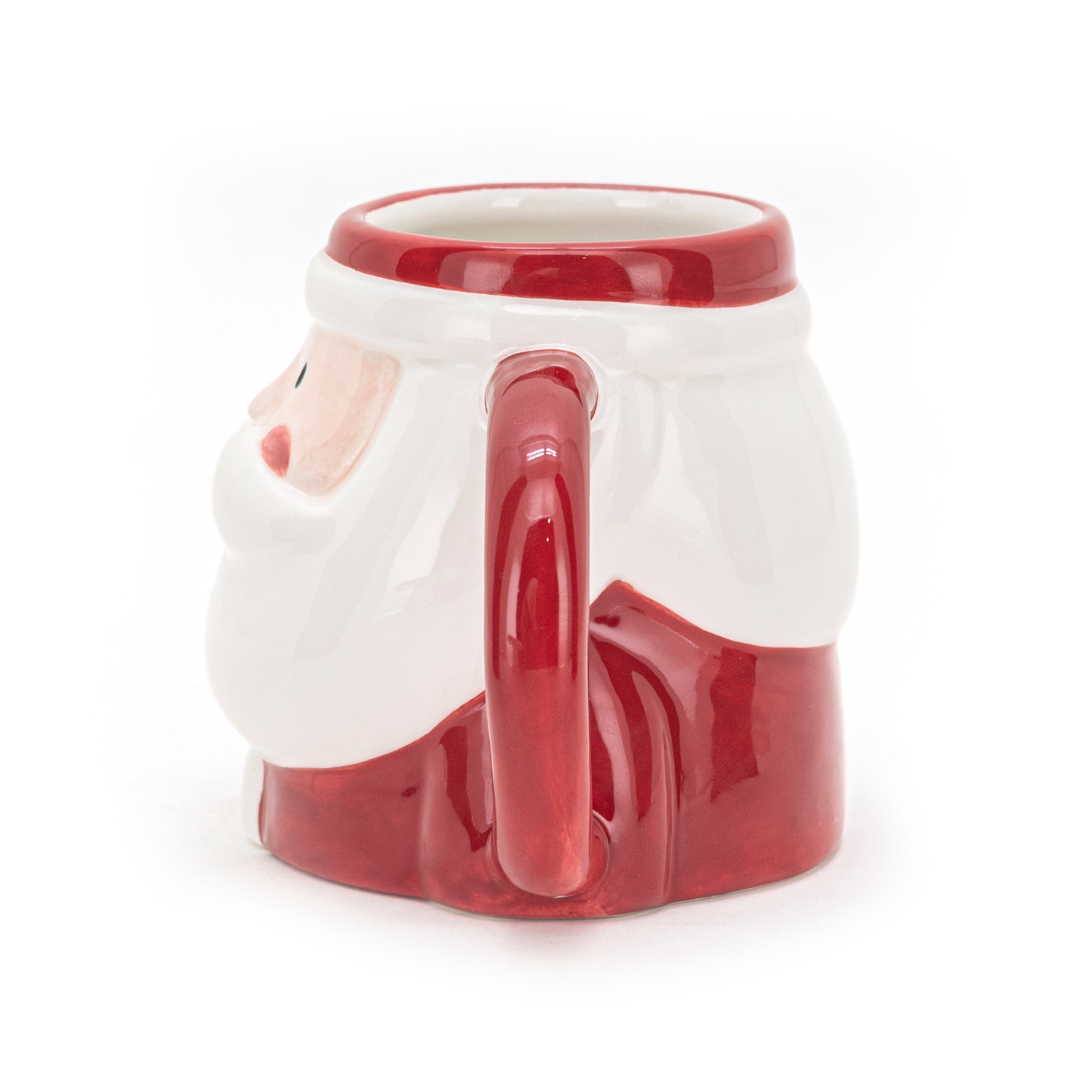 slide 4 of 4, December Home DH EARTHENWARE MUG SANTA, 3.9 inh