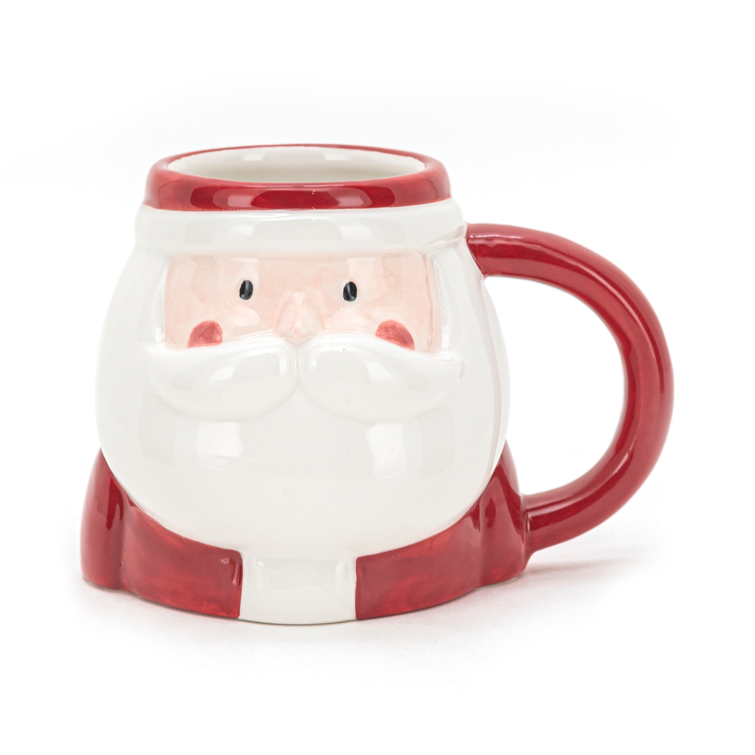 slide 1 of 4, December Home DH EARTHENWARE MUG SANTA, 3.9 inh