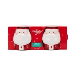 December Home Dh Espresso Mug Set 2pk Santa