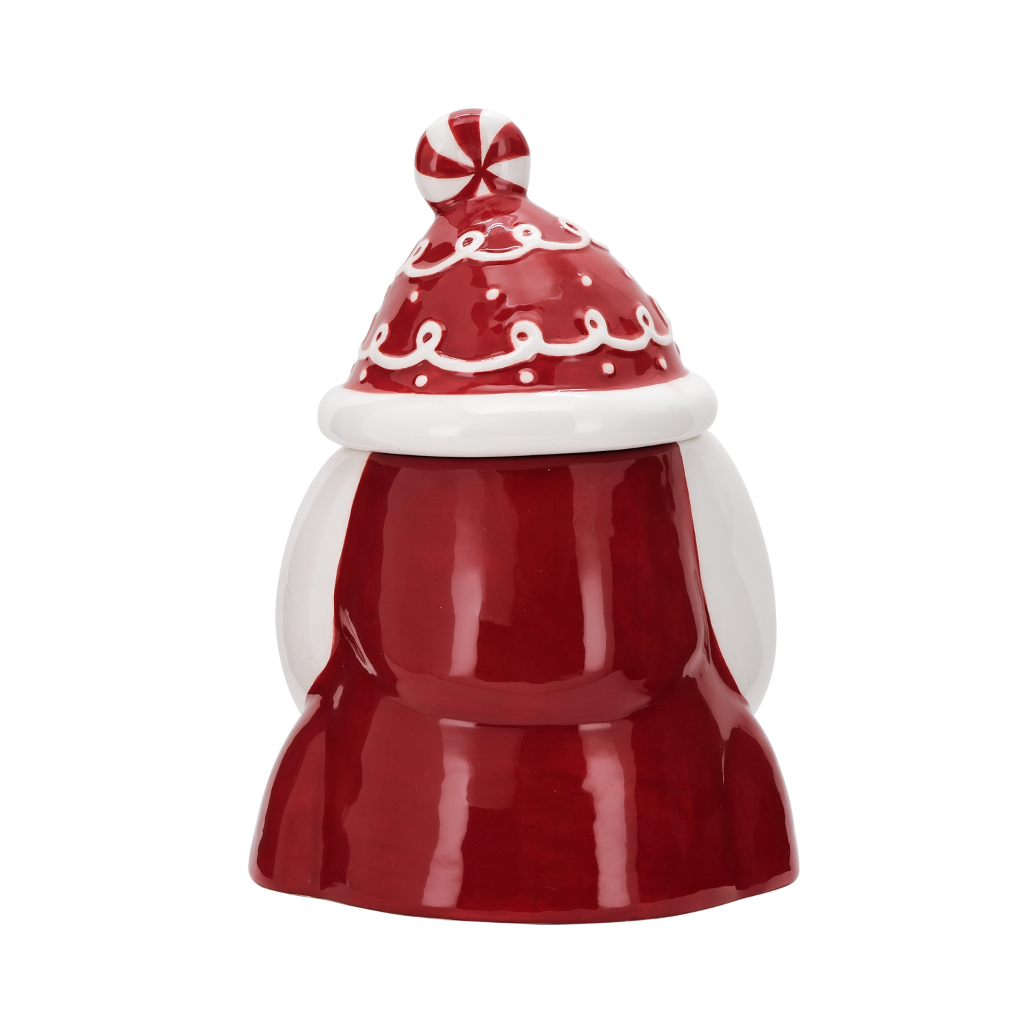 slide 2 of 5, December Home DH EARTHENWARE COOKIE JAR SANTA, 9.4 in