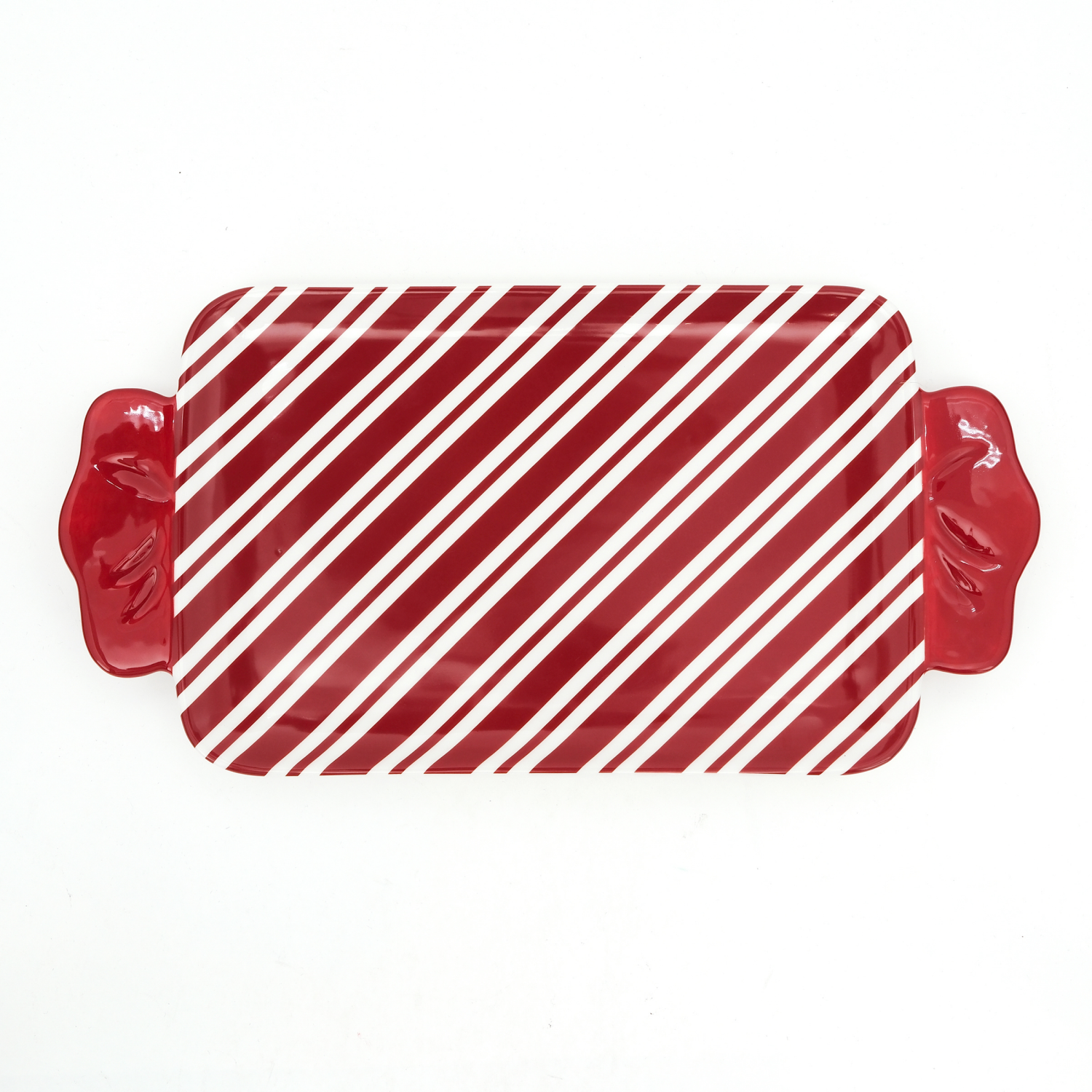 slide 1 of 3, December Home DH EARTHENWARE SERVING PLATTER CANDY, 14 inw