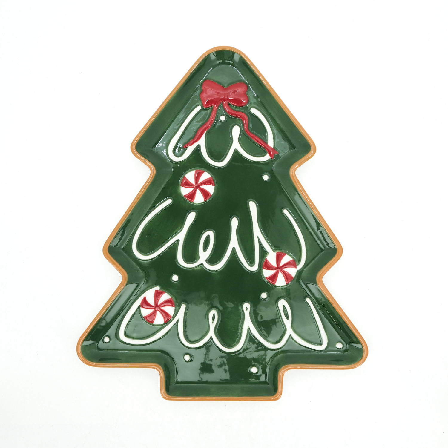 slide 1 of 3, December Home DH EARTHENWARE SERVING PLATTER TREE, 13 inl