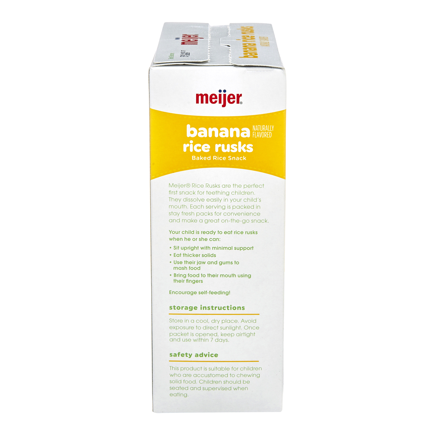 slide 2 of 3, Meijer Baby Banana Rice Rusks, 24 ct