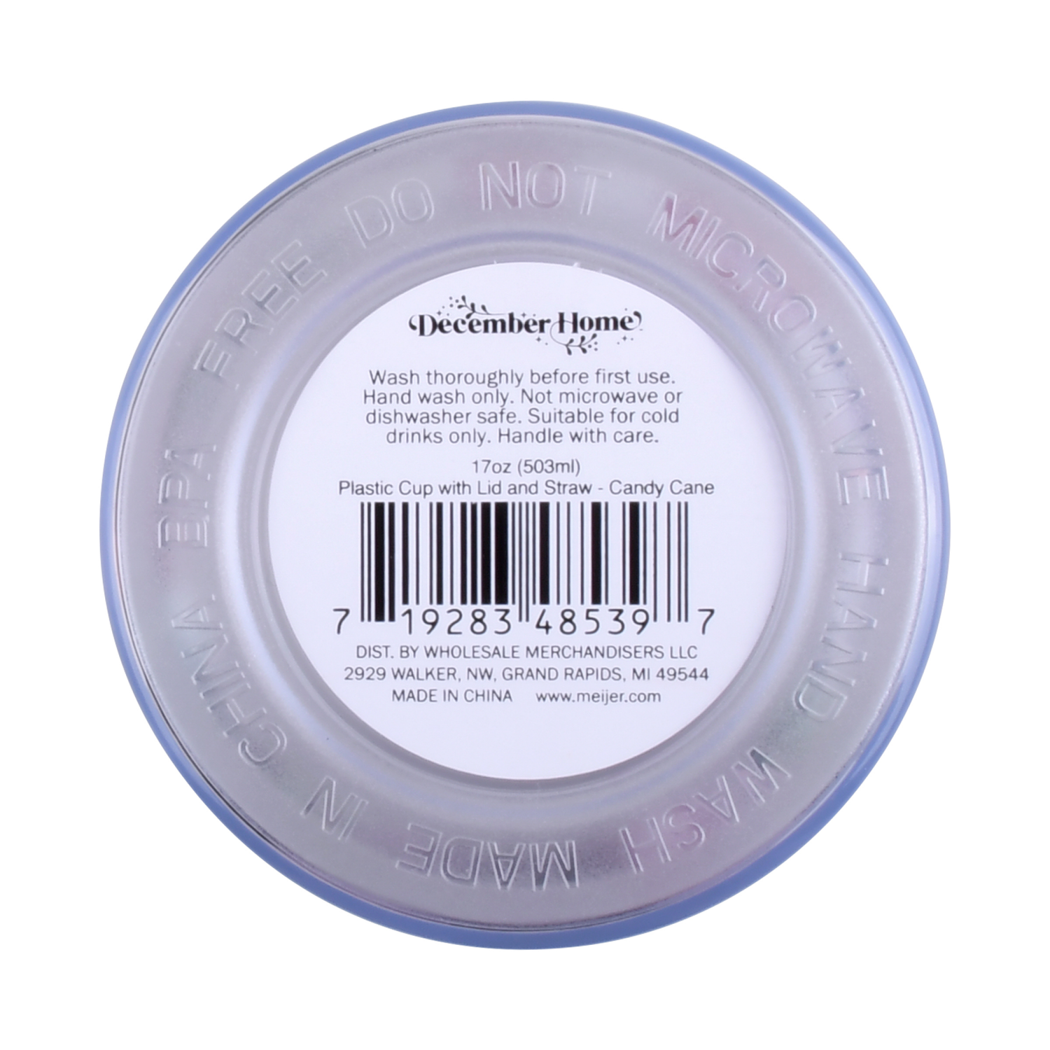 slide 2 of 2, December Home 17OZ Plastic tumber, 17 oz