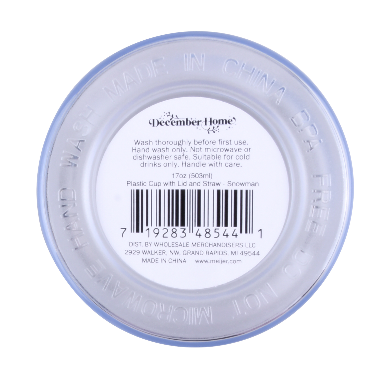 slide 2 of 2, December Home 17OZ Plastic tumber, 17 oz