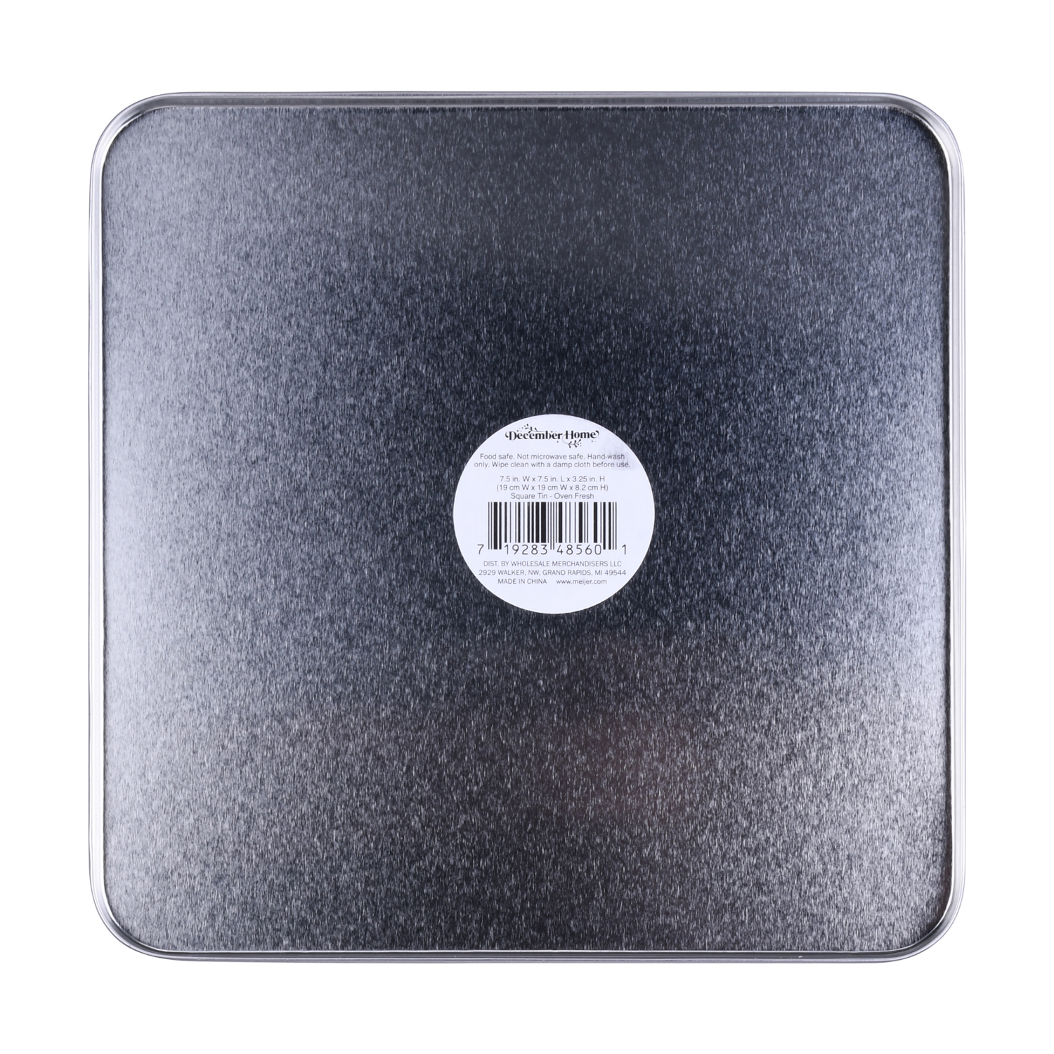 slide 2 of 4, December Home DH SQUARE FOOD TIN 7.5" OVEN FRESH, 7.5 x 3.25 in