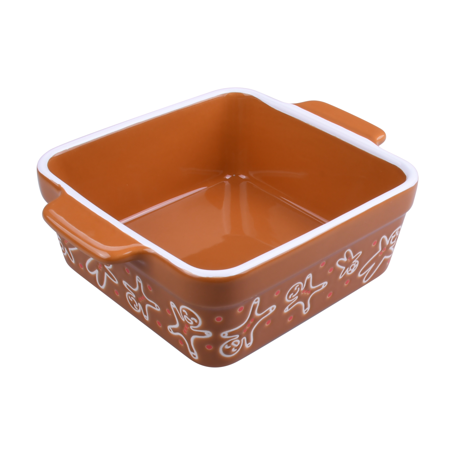 slide 3 of 3, December Home DH STONEWARE MINI SQR BAKING DISH GB, 7 x 5.5 in