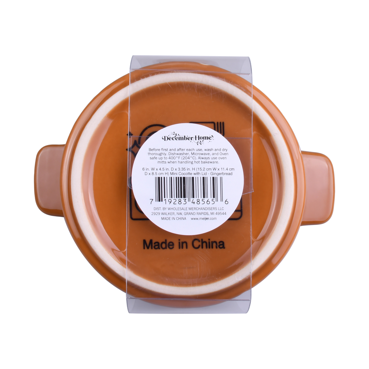 slide 2 of 2, December Home DH STONEWARE MINI COCETTE WITH LID GB, 6 in