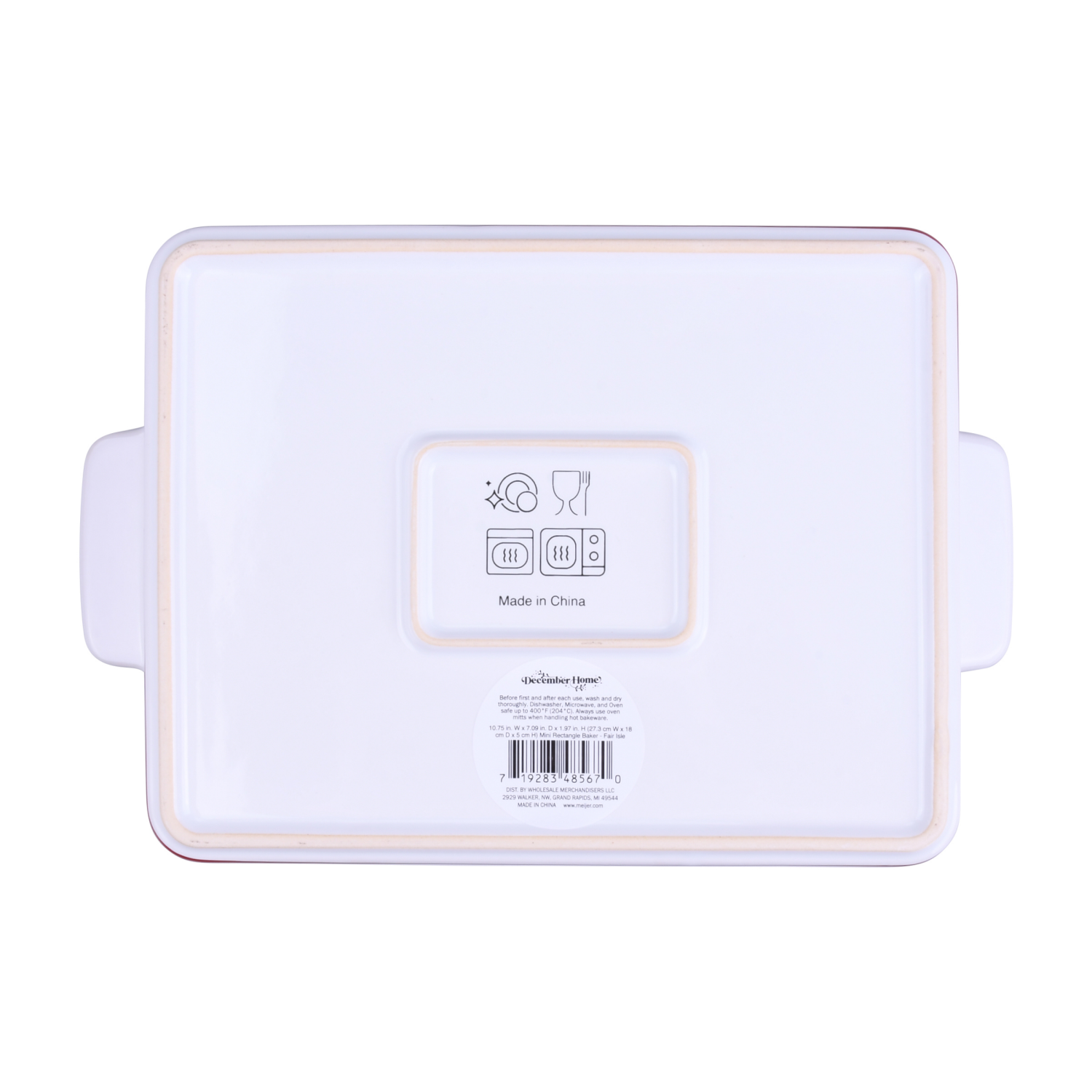 slide 2 of 3, December Home DH STONEWARE MINI RECT BAKING DISH FAIR, 10.75 in