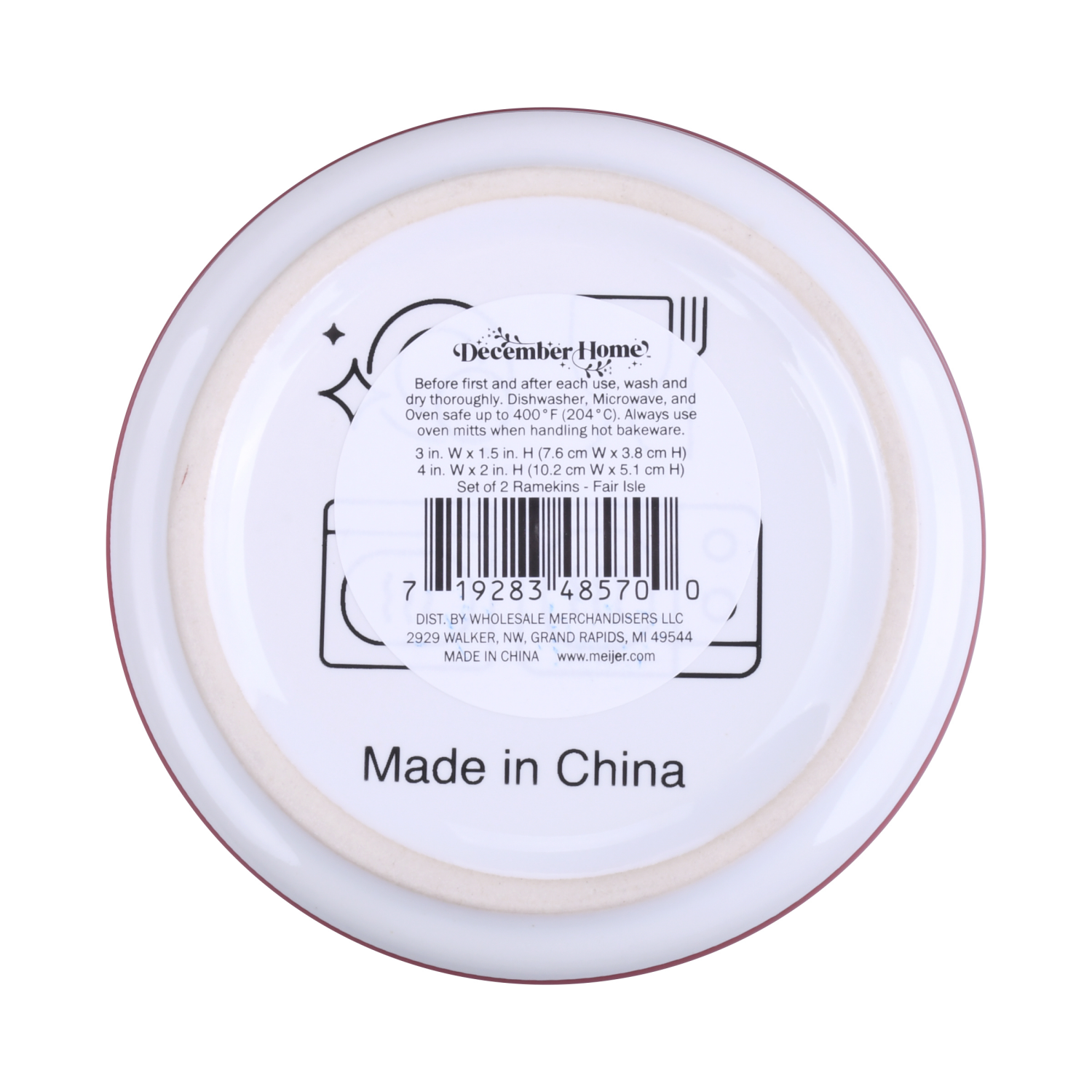 slide 2 of 2, December Home DH STONEWARE RAMEKIN SET 2CT FAIR AISLE, 2 ct