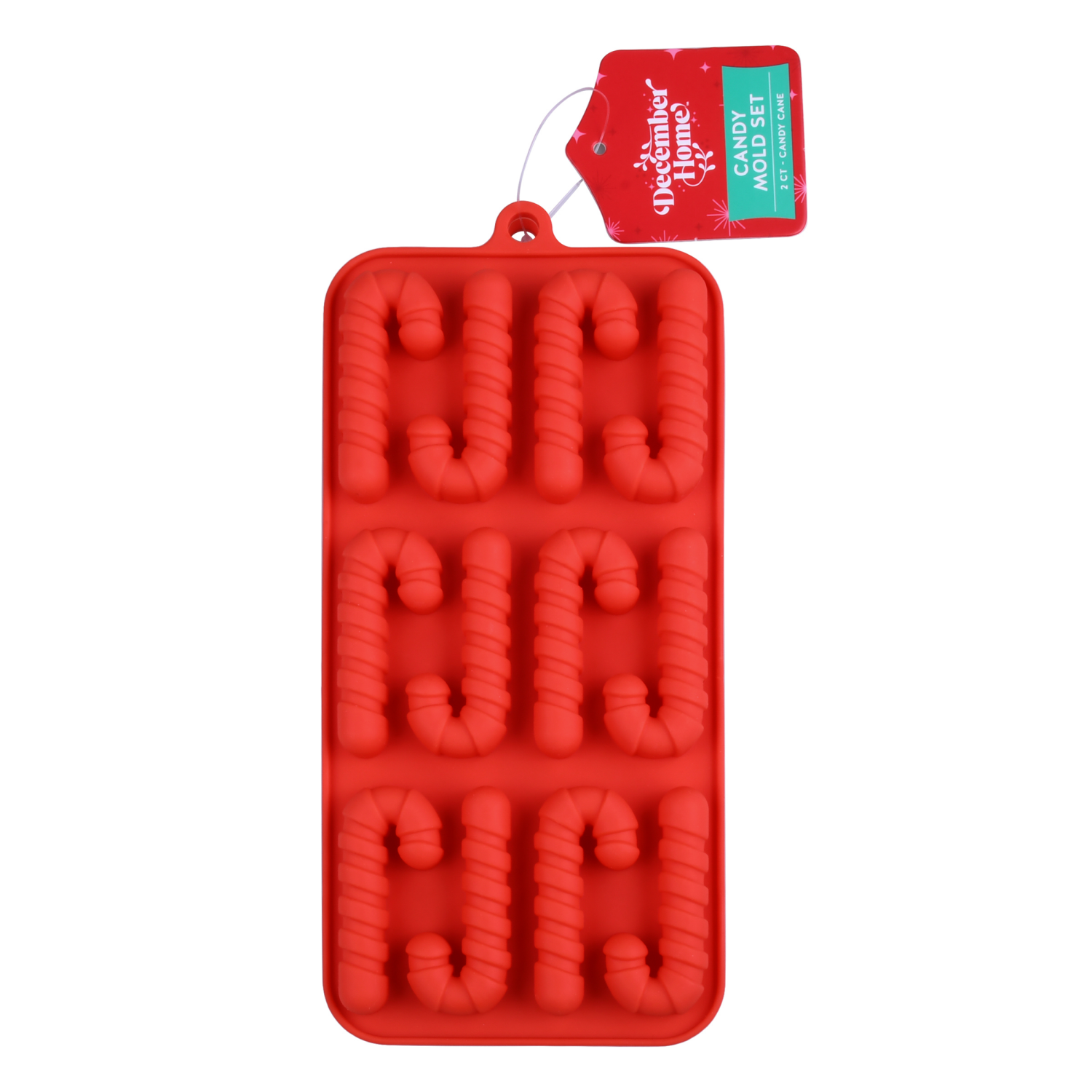 slide 1 of 3, December Home DH SILICONE CANDY MOLD 2CT CANDY CANES, 2 ct