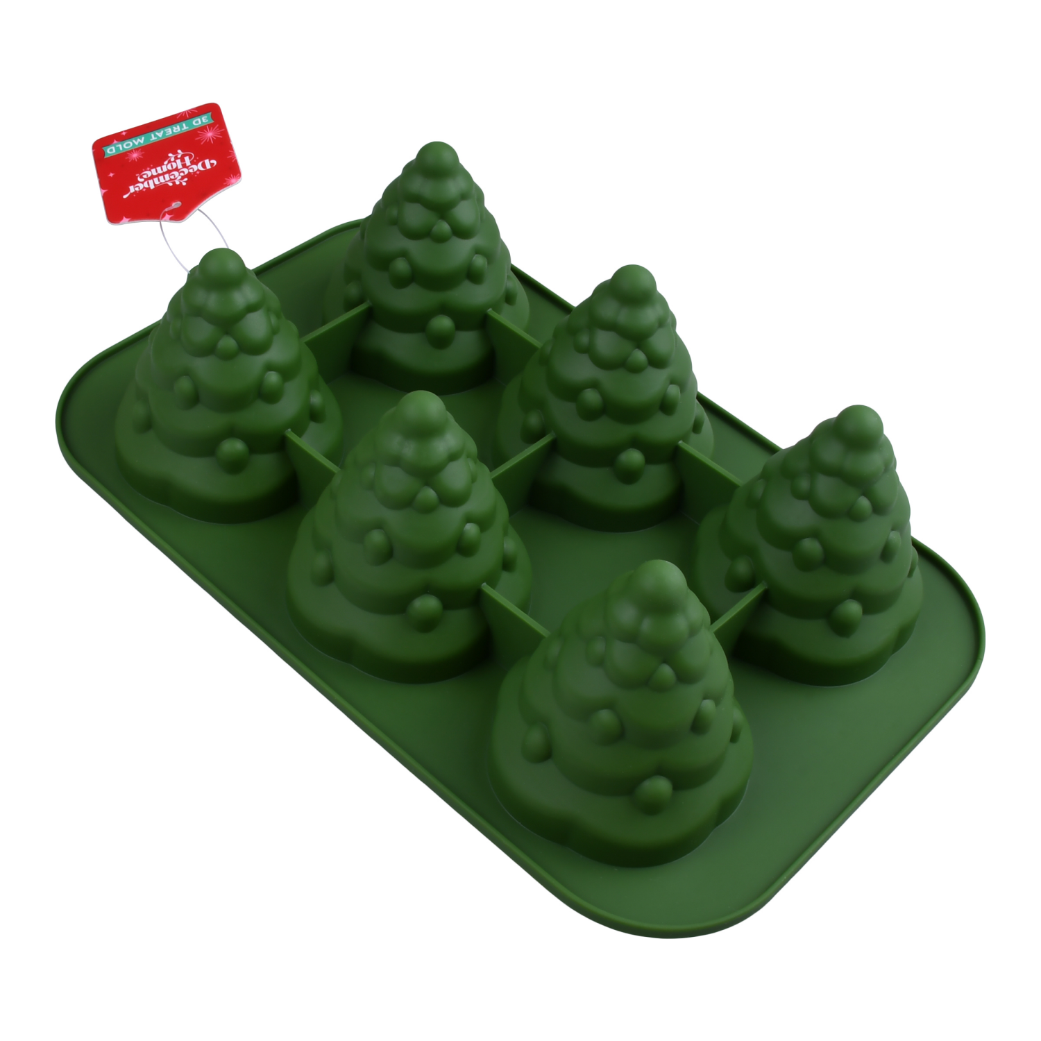 slide 3 of 3, December Home DH SILICONE 3D TREAT MOLD TREES, 11.46 in
