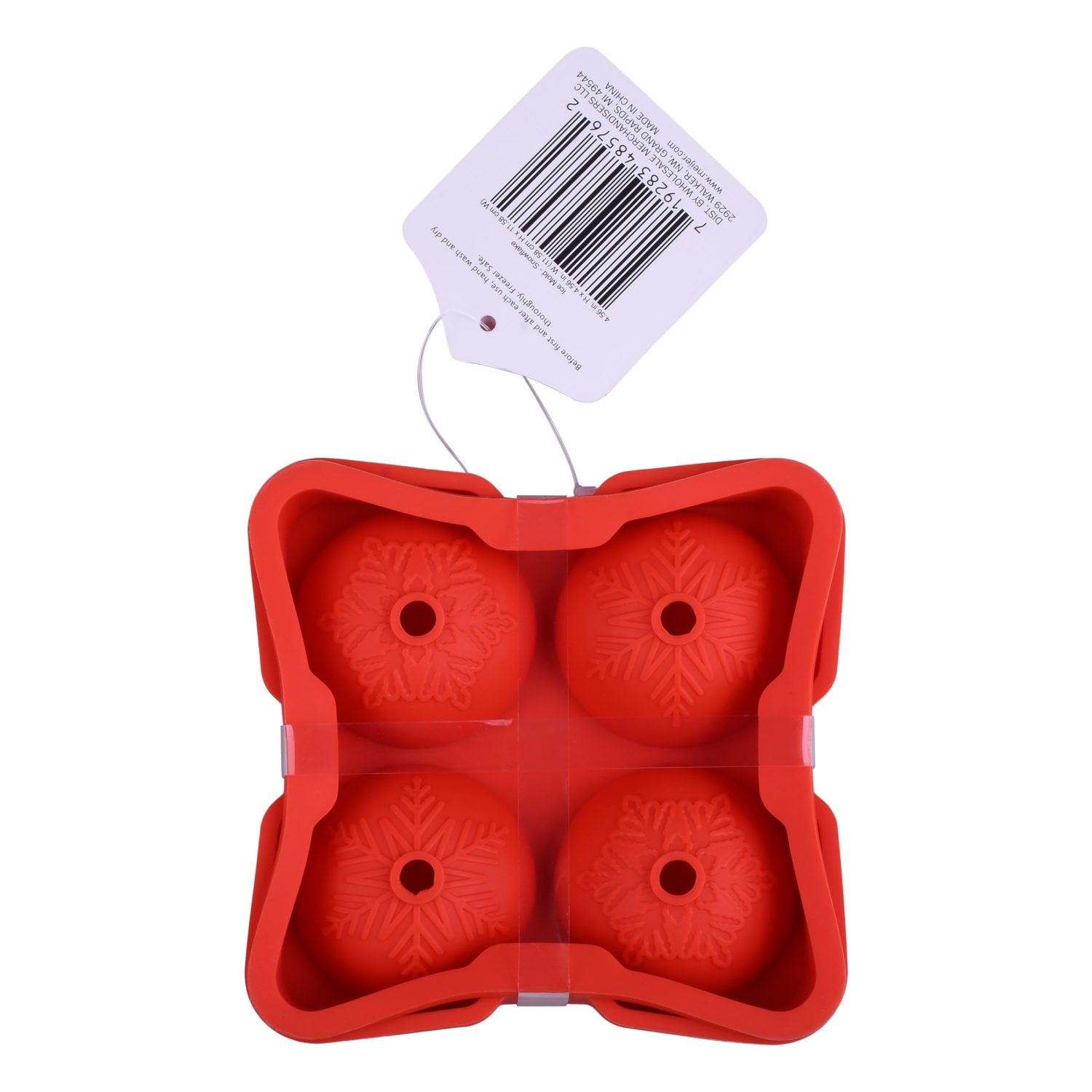 slide 2 of 3, December Home SILICONE ICE MOLD SNOWFLAKES, 4.56 x 1.94 in