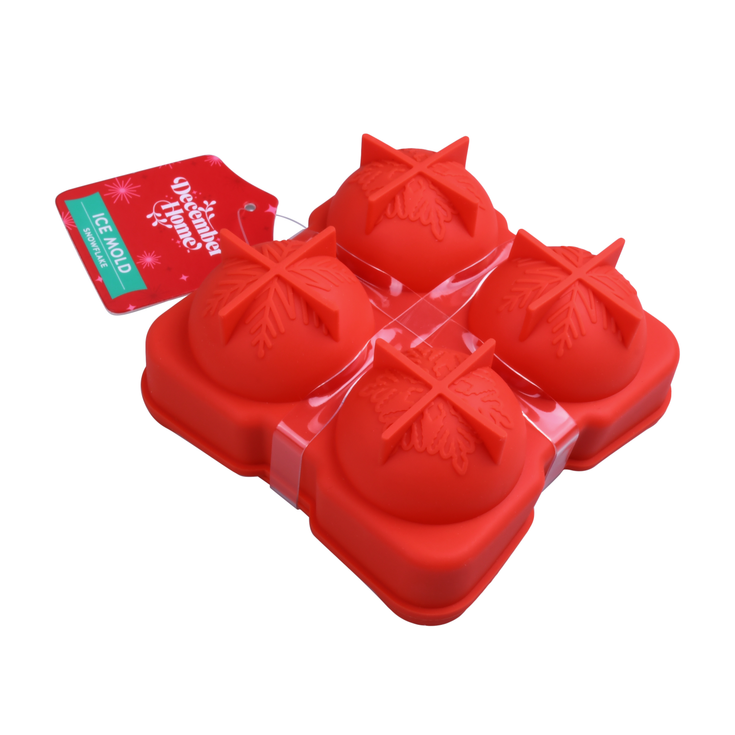 slide 3 of 3, December Home SILICONE ICE MOLD SNOWFLAKES, 4.56 x 1.94 in