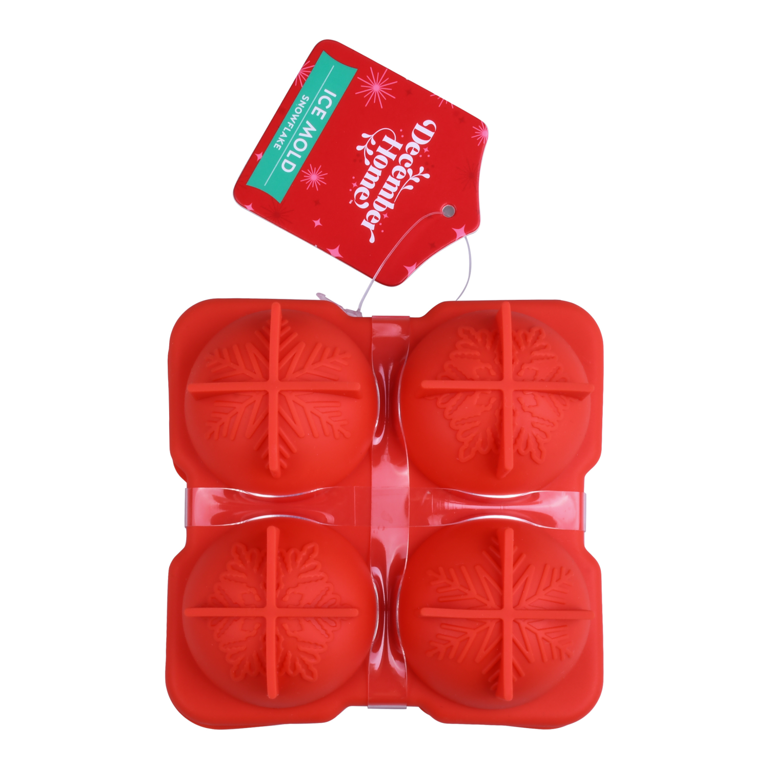 slide 1 of 3, December Home SILICONE ICE MOLD SNOWFLAKES, 4.56 x 1.94 in