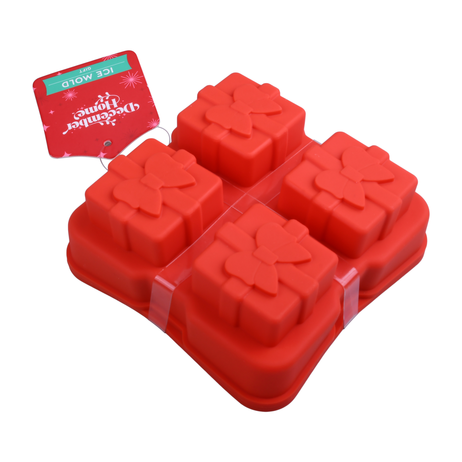 slide 3 of 3, December Home SILICONE ICE MOLD GIFTS, 4.56 x 1.94 in