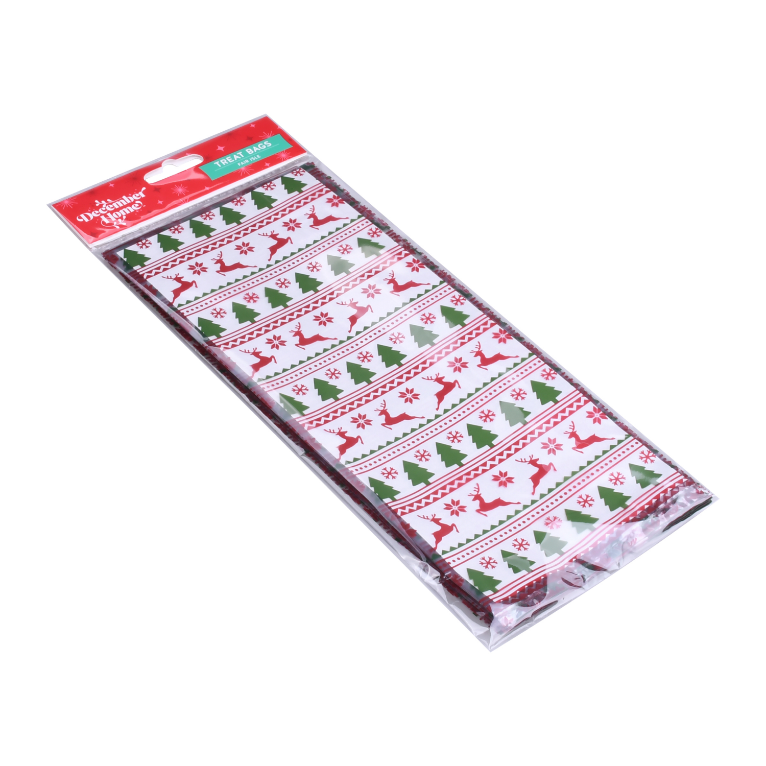 slide 3 of 3, December Home DH CELLOPHANE TREAT BAG 20CT FAIR AISLE, 20 ct