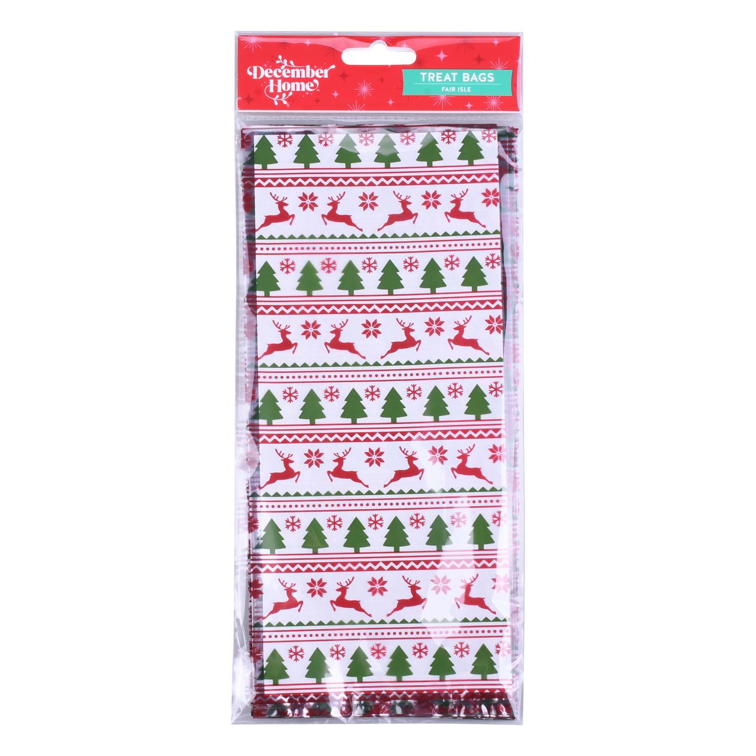 slide 1 of 3, December Home DH CELLOPHANE TREAT BAG 20CT FAIR AISLE, 20 ct