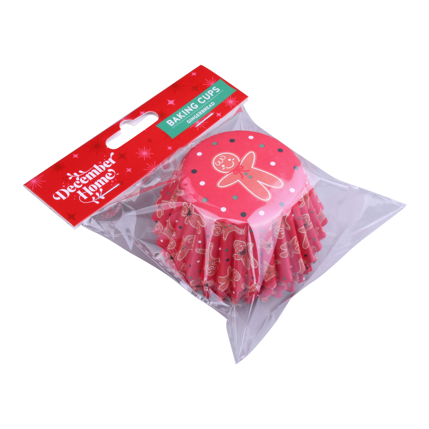 slide 3 of 3, December Home DH BAKING CUP 36CT GINGERBREAD, 36 ct