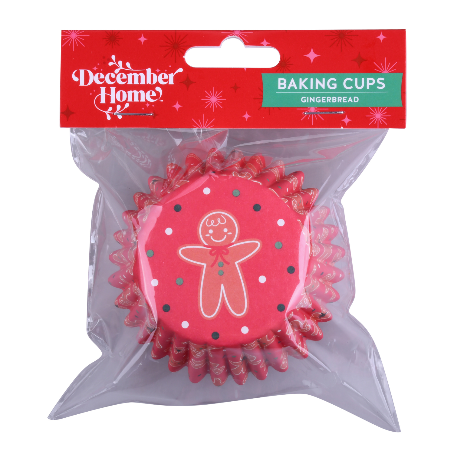 slide 1 of 3, December Home DH BAKING CUP 36CT GINGERBREAD, 36 ct
