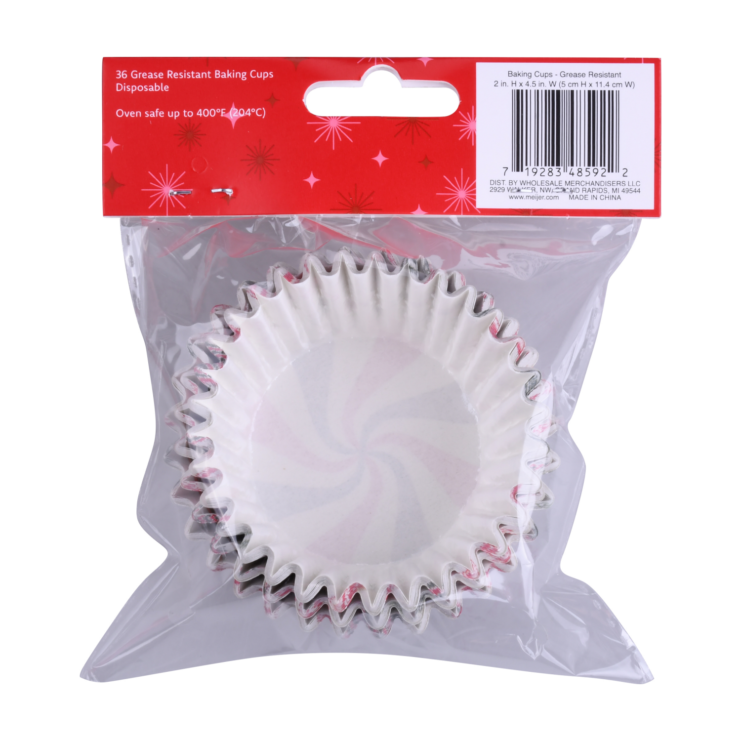 slide 2 of 3, December Home DH BAKING CUP 36CT CANDY SWIRL, 36 ct