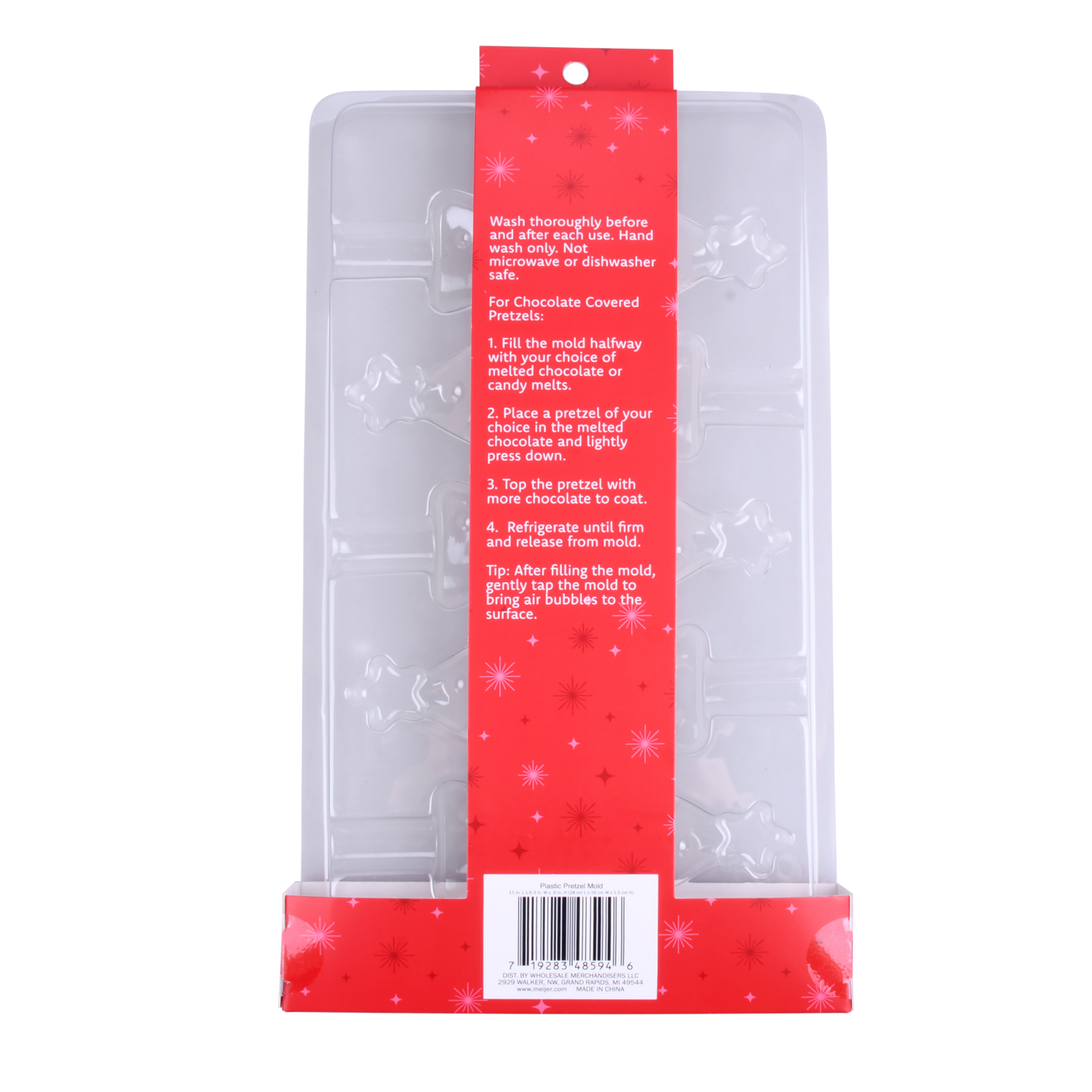 slide 3 of 3, December Home DH PLASTIC PRETZEL MOLD, 6.29 x 11 in