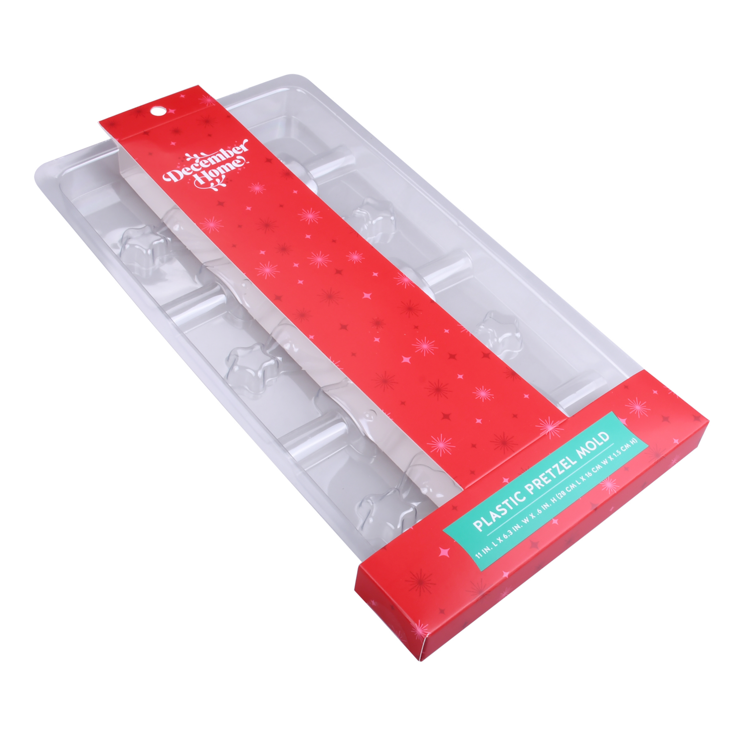 slide 2 of 3, December Home DH PLASTIC PRETZEL MOLD, 6.29 x 11 in