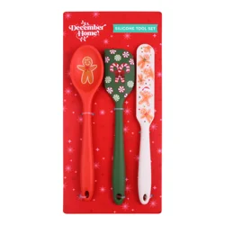 December Home DH MINI UTENSIL SET 3CT GINGERBREAD