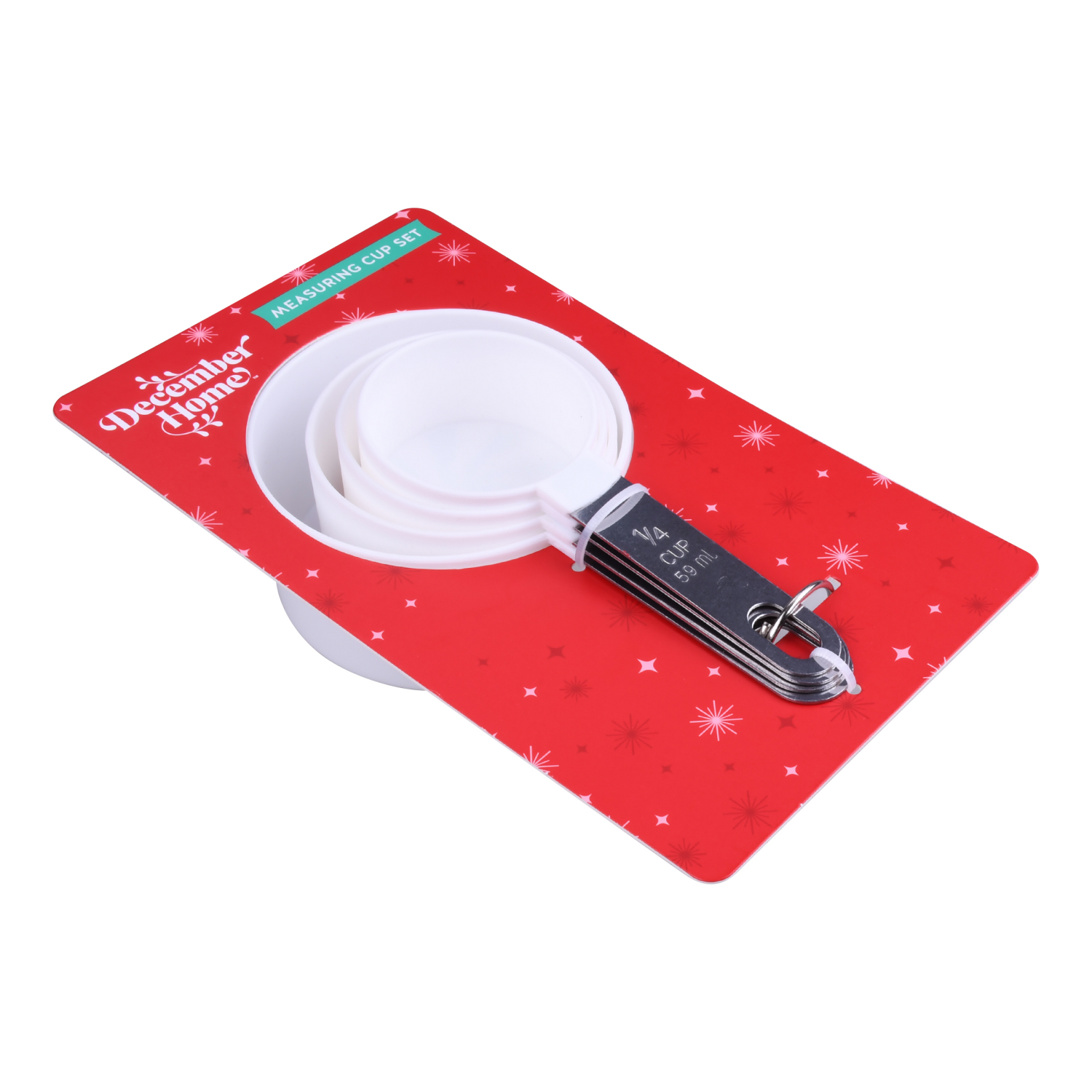 slide 3 of 3, December Home Dh Measuring Cup Set 4pc Peppermint, 4 ct