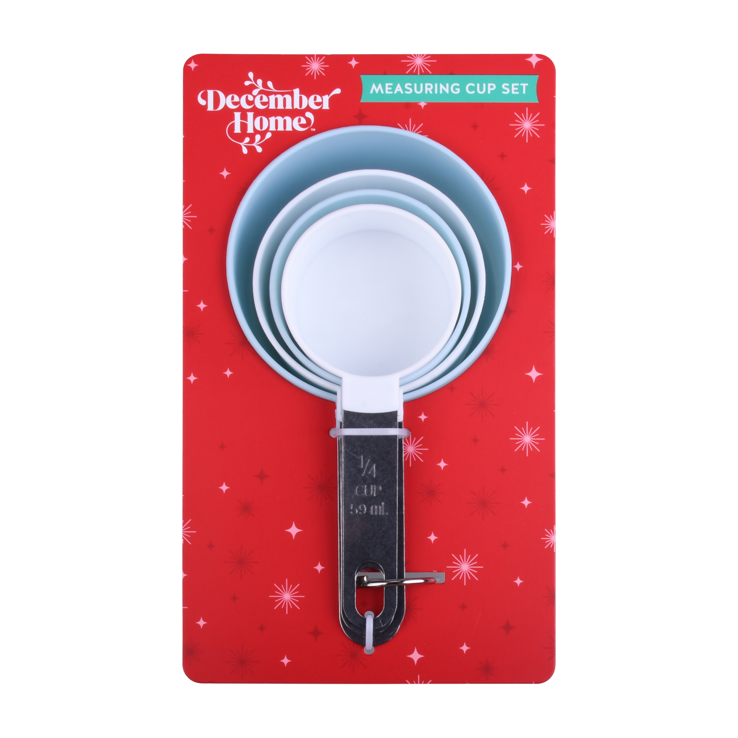 slide 1 of 3, December Home DH MEASURING CUP SET 4PC SNOWFLAKE, 4 ct