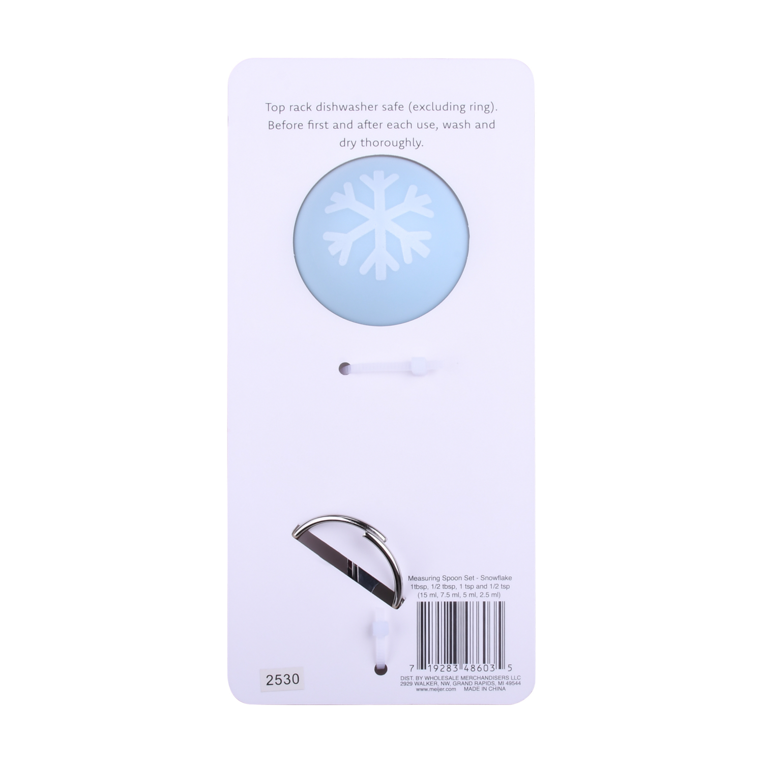 slide 2 of 3, December Home DH MEASURING SPOON SET 4PC SNOWFLAKE, 4 ct