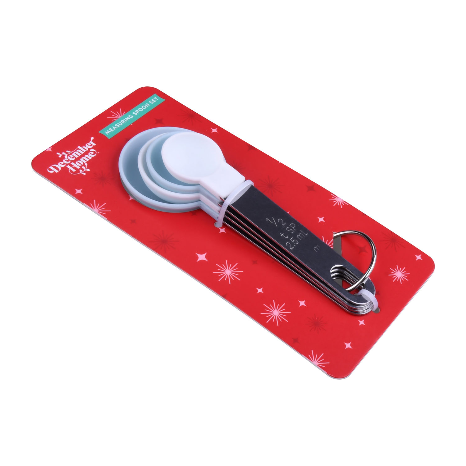 slide 3 of 3, December Home DH MEASURING SPOON SET 4PC SNOWFLAKE, 4 ct