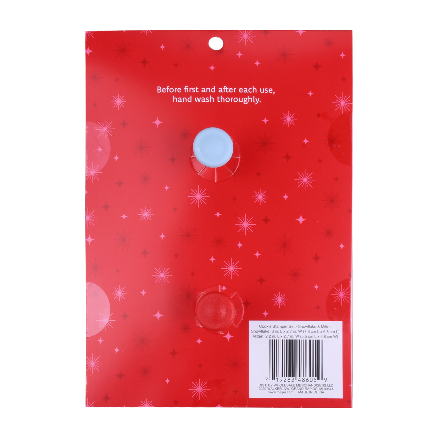 slide 2 of 3, December Home DH COOKIE STAMPER SET 2PC MITTEN/SNOW, 2 ct