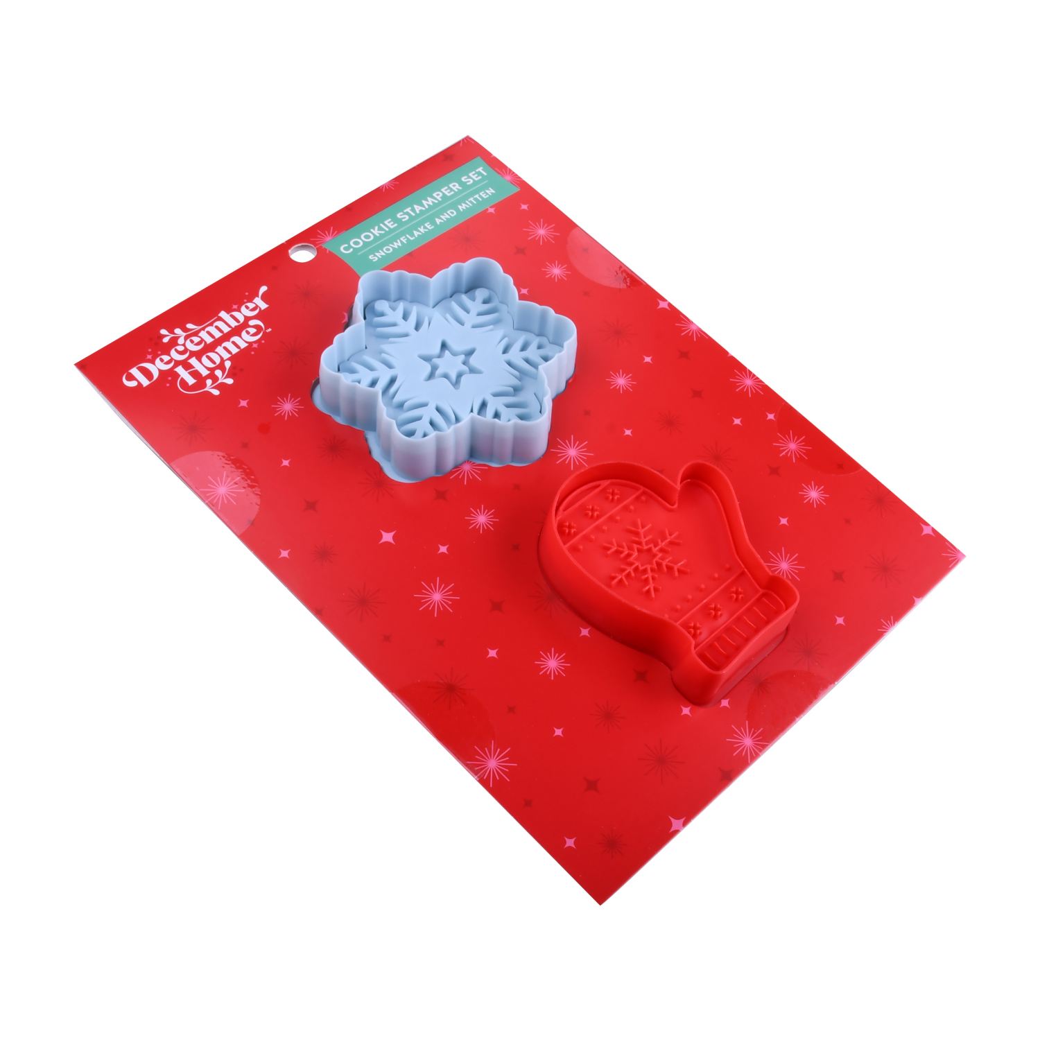 slide 3 of 3, December Home DH COOKIE STAMPER SET 2PC MITTEN/SNOW, 2 ct